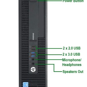 HP 800 G1 SFF Computer Desktop PC, Intel Core i7 3.4GHz Processor, 16GB Ram, 128GB M.2 SSD, 1TB HDD,Wireless Keyboard & Mouse,Bluetooth, New HP 23.8 FHD LCD Monitor, Win 10 Pro (Renewed), Black