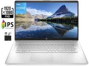 hp 2022 newest 17.3" fhd ips laptop computer, 11th gen intel dual core i3-1115g4 (upto 4.1ghz, beats i5-1030g7), 8gb ram, 256gb pcie ssd,uhd graphics, bluetooth, hdmi,webcam, windows 11+marxsolcables