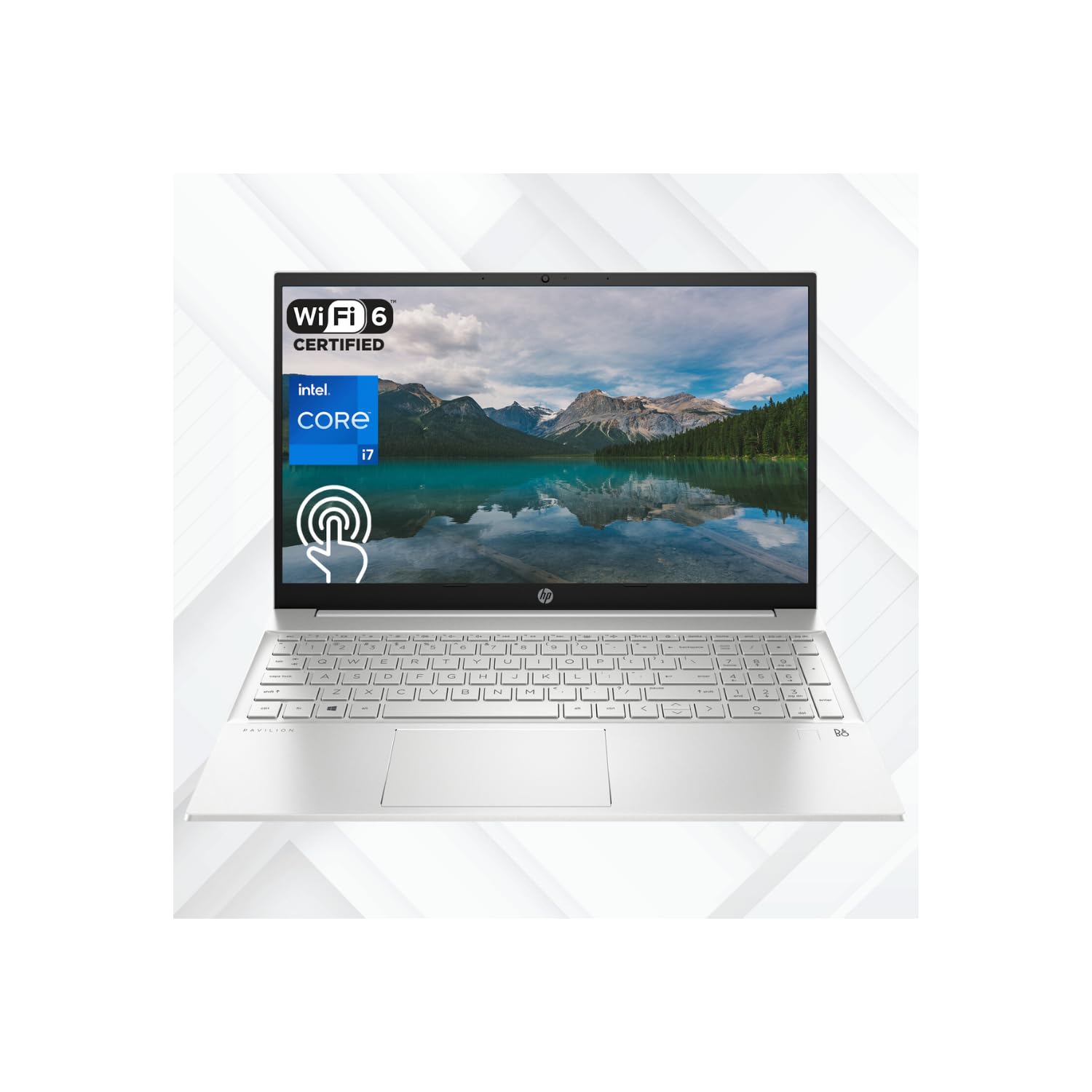 HP 2023 Newest Pavilion Laptop, 15.6" FHD Touchscreen, 13th Gen Intel Core i7-1355U, 16GB RAM, 1TB PCIe SSD, Webcam, FP Reader, Backlit KB, Wi-Fi 6, Windows 11 Home, Silver