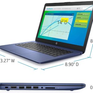 HP Stream 14-inch HD Laptop - Intel Celeron N4000 - 4GB RAM - 64GB eMMC - HDMI - WiFi - Webcam - Bluetooth - Win10 S (Renewed)