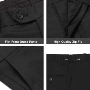 COOFANDY Men's Wedding Suits 2 Piece Tuxedo Suit Set Classic Fit Prom Suit Jacket Blazer Dress Pants Black