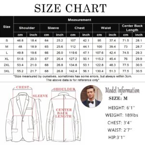 COOFANDY Mens Floral Tuxedo Jackets One Button Stylish Dinner Wedding Party Dress Suit Blazers Jacket Blue