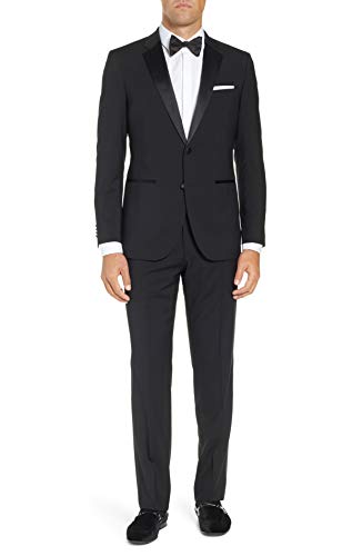 Adam Baker Men's BL401 Slim Fit Tuxedo Suit - Black - 42R