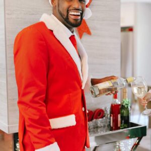 Tipsy Elves Santa Blazer with Tie: 46