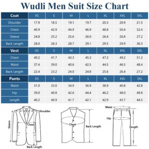 Mens 3 Piece Suit Jacket Vest Pants for Wedding and Formal Events Regular Classic Fit Suits for Men Navy-M