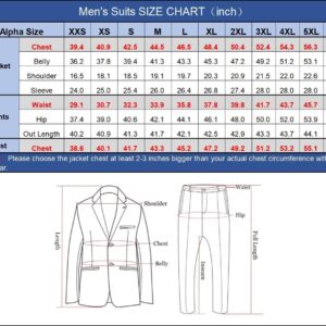 HUUTOE Red Suit Men Red Tuxedo for Men Wedding Mens Tuxedo Suit Set Tuxedo Suits for Men Tuxedo Size M