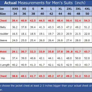 Men's Suits Slim Fit Suits for Men 2 Piece Peak Lapel Suits for Summer Party Rust Orange,2XL Size US44L