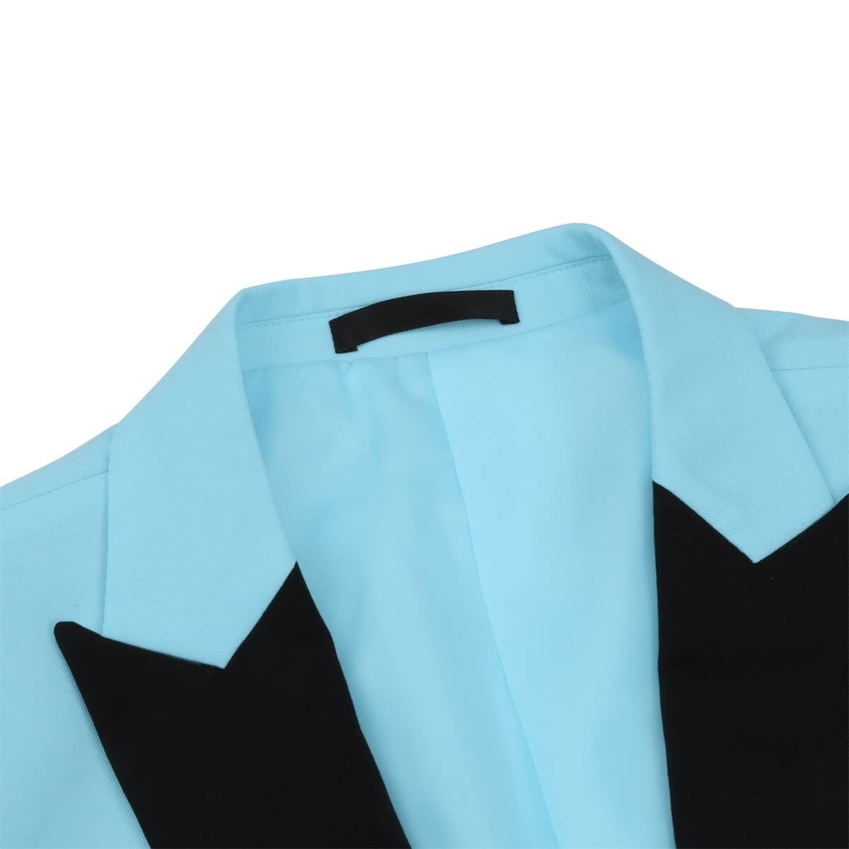 Cloudstyle Mens 3 Piece Suit Prom Colour Fashion Blazer Single Breasted Vest Jacket Pants Sky Blue