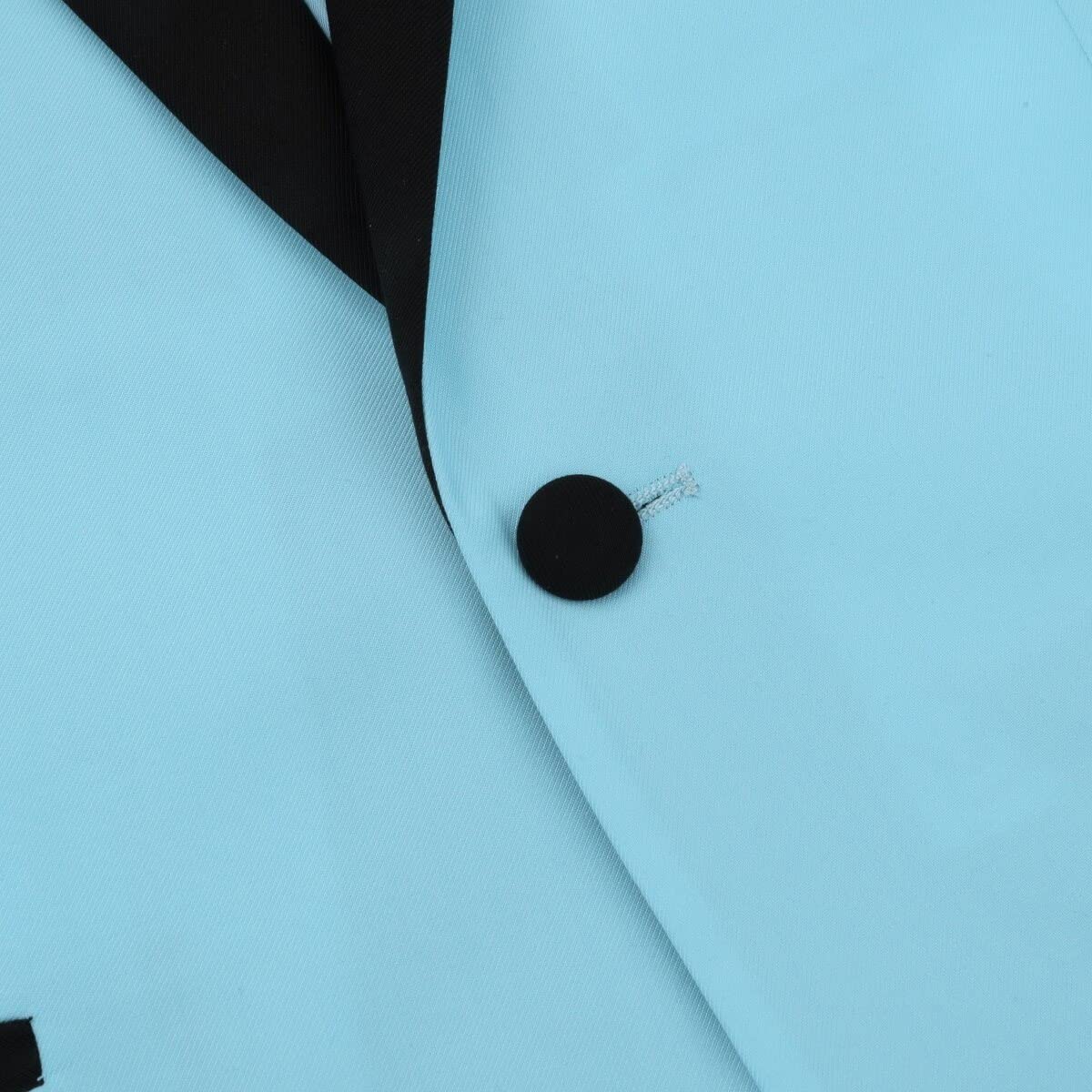 Cloudstyle Mens 3 Piece Suit Prom Colour Fashion Blazer Single Breasted Vest Jacket Pants Sky Blue