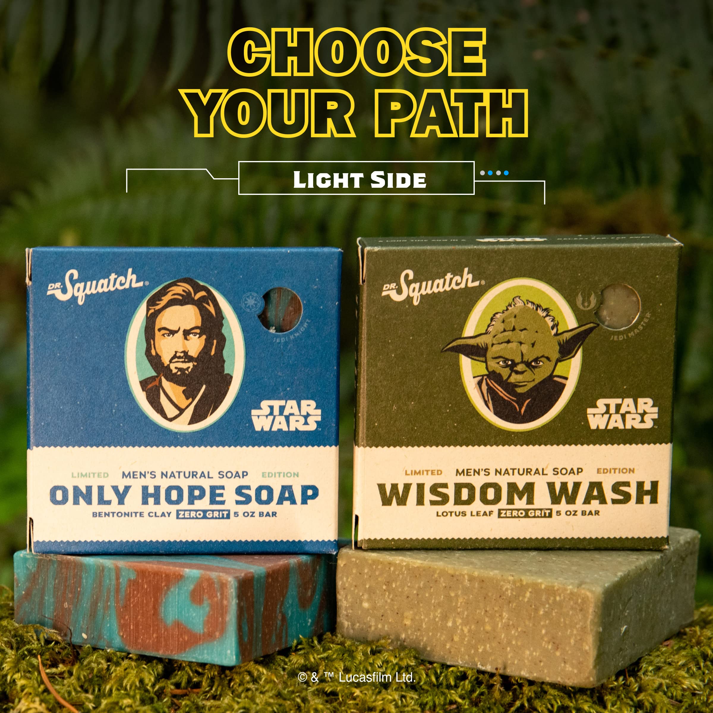 Dr. Squatch The Soap Star Wars Soap Collection Episode 1 with Collector’s Box - Men’s Natural 4 Bar Soap Bundle and Star Wars Soap for Men