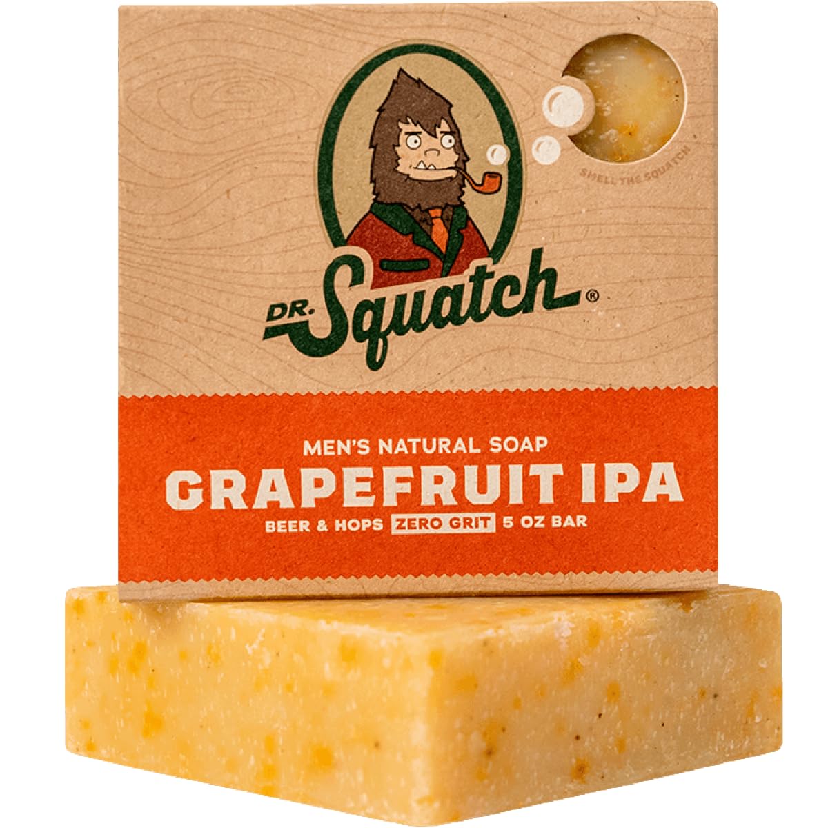 Dr. Squatch All Natural Bar Soap for Men with Zero Grit, Grapefruit IPA