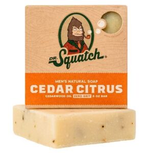 Dr. Squatch DISCONTINUED All Natural Bar Soap for Men with Zero Grit, Cedar Citrus