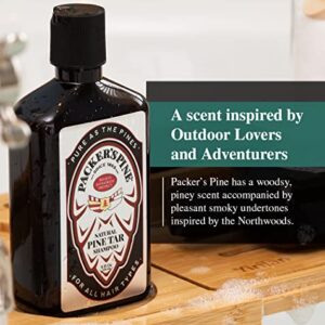 Packer's Pine Tar Shampoo | The Original Mens Shampoo Made With Natural Pine Tar and Pine Oils | Mens Shampoo & Camping Shampoo | Paraben, Sulfate, and Creosote Free Shampoo