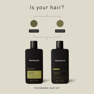 Hawthorne Men's Thickening Shampoo and Conditioner Hair Set. Includes Thickening Shampoo and Weightless Conditioner. 8 Fl Oz Each.