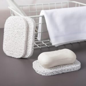 Soap Holder Pad,4PCS White BPA-Free Soap Savers Pads for Soap Dish,Easy to Clean Soap Lifting Pads Suitable for Shower Kitchen Bathroom Bathroom Travel Hotel Cleaning Products