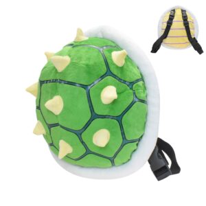 RGVV Green Koopa Troopa Backpack Turtle Shell Green Soft Stuffed Cartoon Toys 11.5“