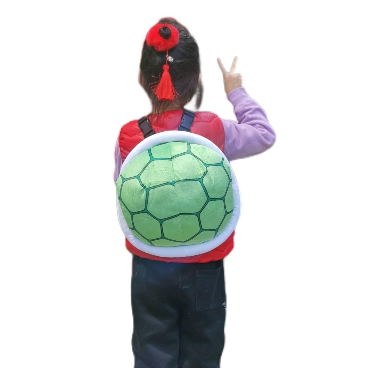 zhqinger Turtle Shell Costumes Backpack Costume Turtle Shell Plush Funny Cosplay Dress for Halloween Holiday Party for Adult,Teens (Small)