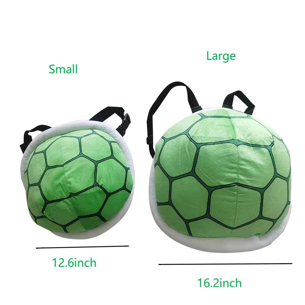 zhqinger Turtle Shell Costumes Backpack Costume Turtle Shell Plush Funny Cosplay Dress for Halloween Holiday Party for Adult,Teens (Small)