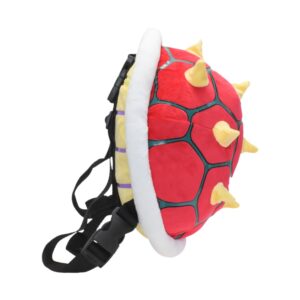 RGVV Red Koopa Troopa Backpack with Dorsal Spines Turtle Shell Red Soft Stuffed Cartoon Toys 11.5“