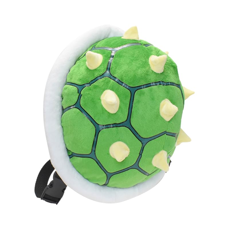 NITCA Green Koopa Troopa Backpack Turtle Shell Yellow Spiked Soft Stuffed Cartoon Cute Turtle Costume Backpack Tortoise Shell Bag Toys 11.6"