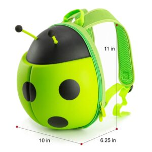 KIDDIETOTES Ladybug Backpack for Toddlers, and Children - Perfect for Daycare, Preschool, Kindergarten, and Elementary School