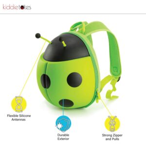 KIDDIETOTES Ladybug Backpack for Toddlers, and Children - Perfect for Daycare, Preschool, Kindergarten, and Elementary School