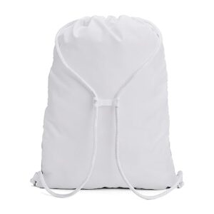 Under Armour Unisex-Adult Undeniable Sackpack, (100) White/Halo Gray/Halo Gray, One Size Fits Most