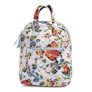 vera bradley women's cotton minitotepack backpack, sea air floral - recycled cotton, one size