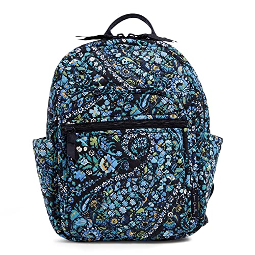 Vera Bradley Women's Cotton Small Backpack, Dreamer Paisley - Recycled Cotton, One Size