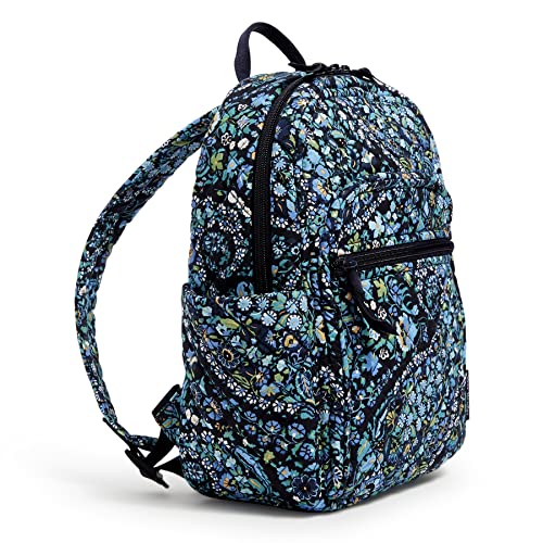 Vera Bradley Women's Cotton Small Backpack, Dreamer Paisley - Recycled Cotton, One Size