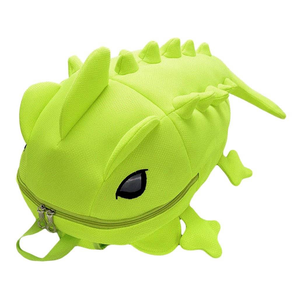 LOCOMO 3D Dragon Backpack Dinosaur Casual Daypack with Spikes Adult Cute Lizard 2 Size Available BPK005GRNL