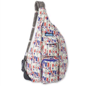 kavu original rope bag sling pack with adjustable rope shoulder strap - mesa