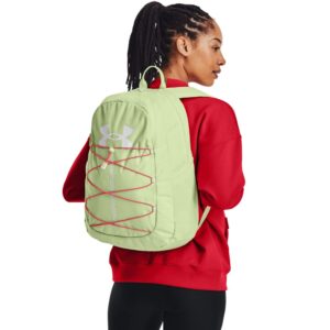 under armour unisex-adult hustle sport backpack , (369) phosphor green / bolt red / white , one size fits all