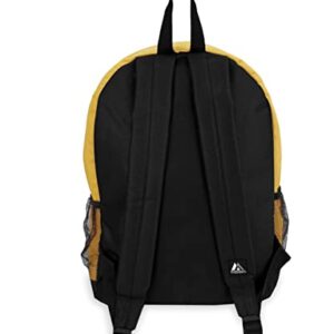 Everest Backpack with Front and Side Pockets, Yellow