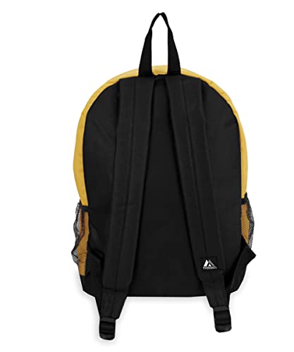 Everest Backpack with Front and Side Pockets, Yellow