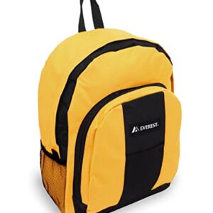 Everest Backpack with Front and Side Pockets, Yellow