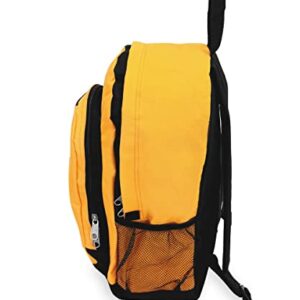 Everest Backpack with Front and Side Pockets, Yellow