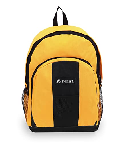 Everest Backpack with Front and Side Pockets, Yellow