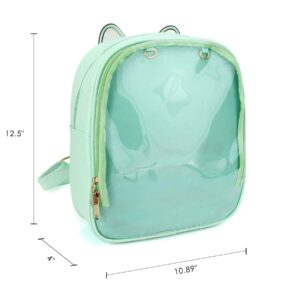 STEAMEDBUN Ita Bag Backpack with Insert Cat ears Pin Display Backpack Collector Bag for Anime Cosplay