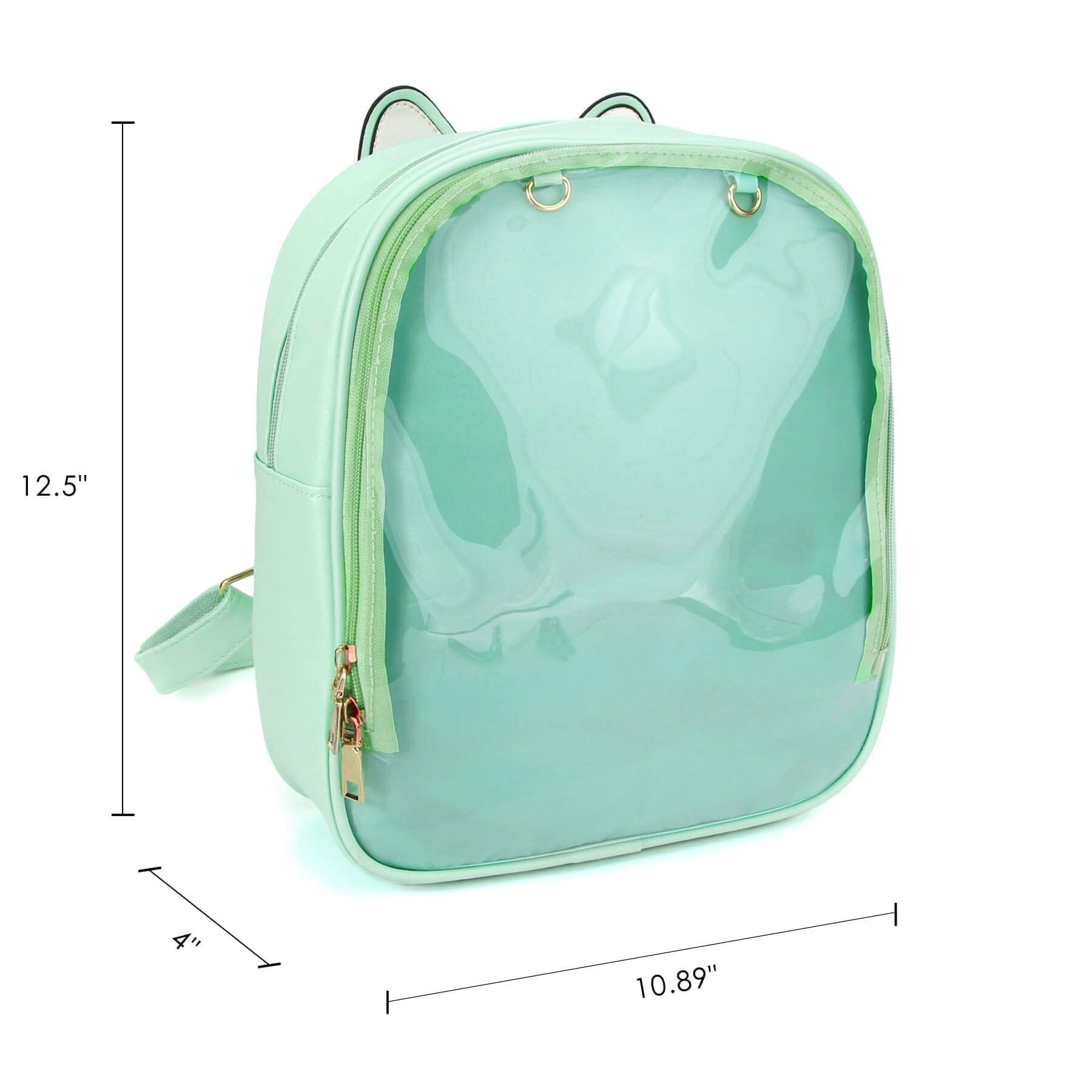 STEAMEDBUN Ita Bag Backpack with Insert Cat ears Pin Display Backpack Collector Bag for Anime Cosplay