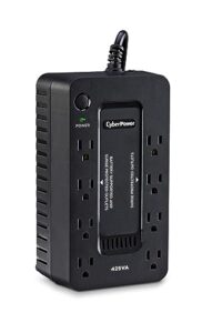 cyberpower st425 standby ups system, 425va/260w, 8 outlets, compact, black