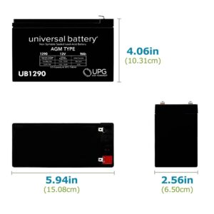 UPG 12V 9Ah SLA Battery Replacement for APC Back-UPS Pro 1300/1500