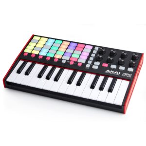 akai professional apc key 25 mk2 - 25-key usb midi keyboard controller for clip launching with ableton live lite, 40 rgb pads and 8 rotary knobs