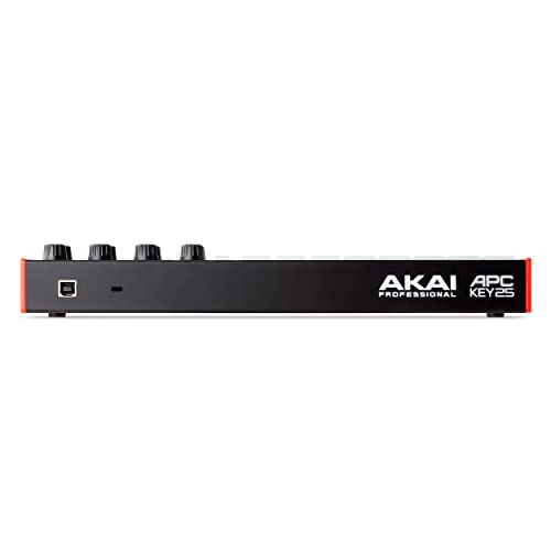 AKAI Professional APC Key 25 MK2 - 25-Key USB MIDI Keyboard Controller for Clip Launching with Ableton Live Lite, 40 RGB Pads and 8 Rotary Knobs