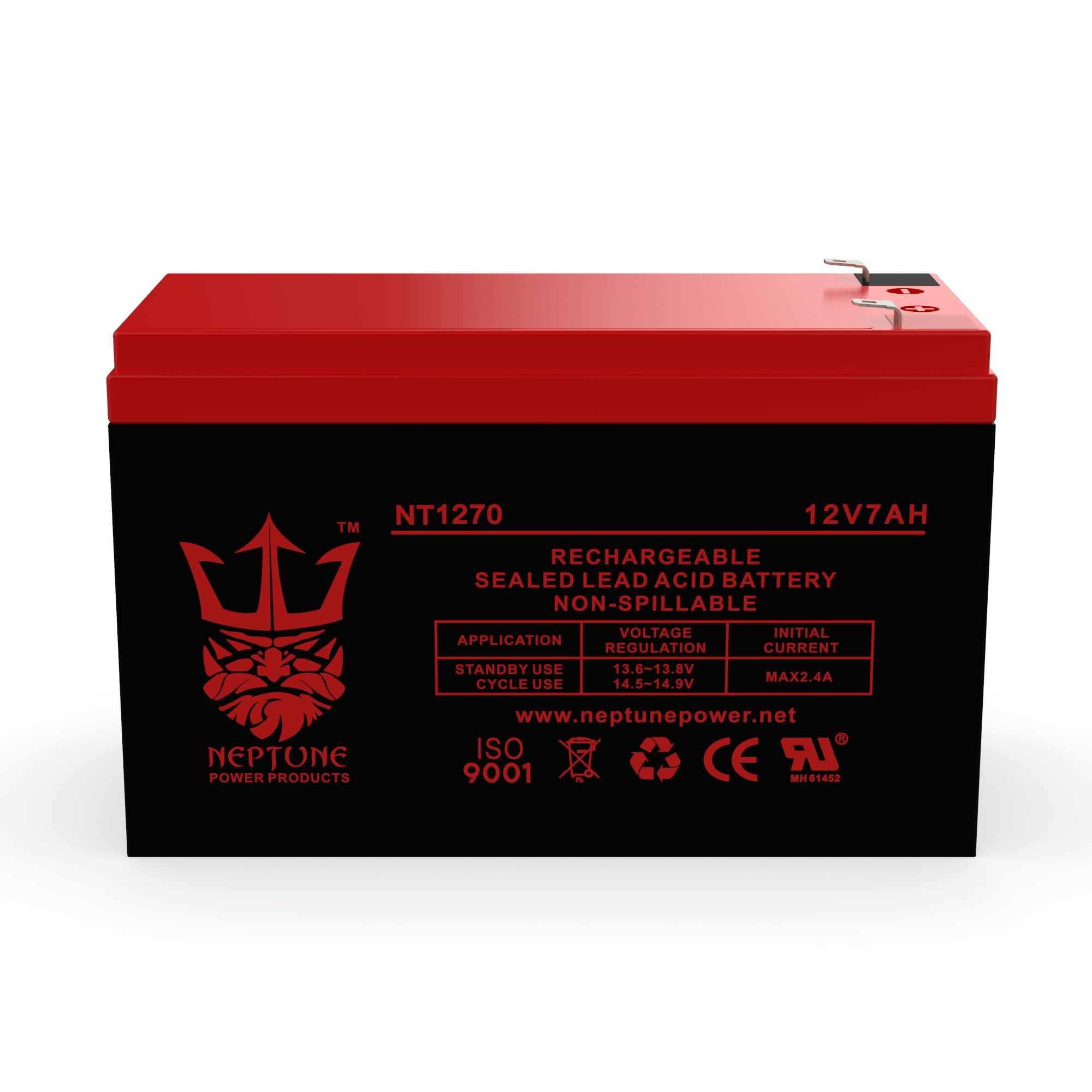 Neptune Power Brand NT1270 F1 12V 7Ah SLA Replacement Battery for APC Back-UP UPS ES 550 VA BE500C BE500U, RBC2, BE500R, BK300C, BK350, BK500, BK500BLK, BK500M, BK500MC, BK500MUS, SC420, SU420NET