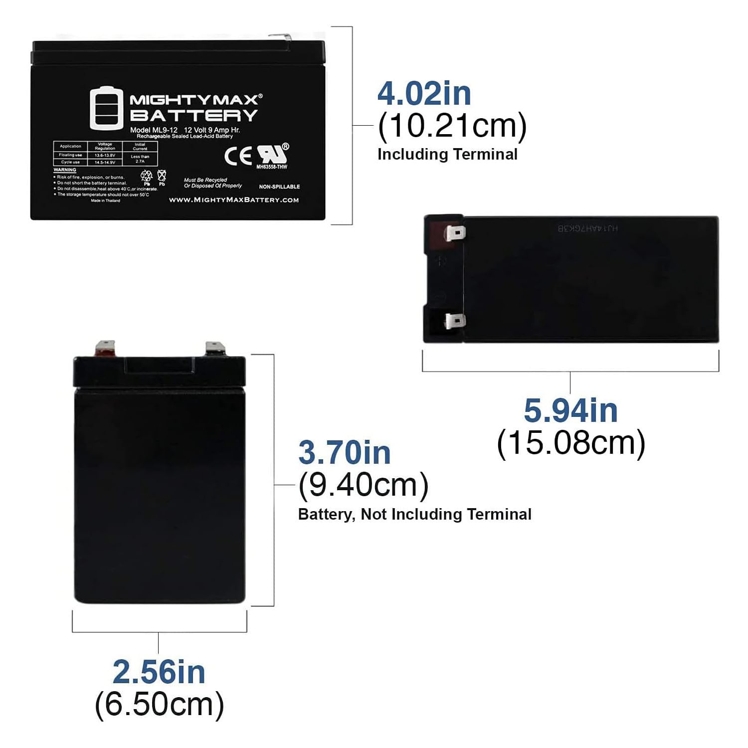 Mighty Max Battery 12V 9Ah Compatible Battery for APC Back-UPS NS1250, NS 1250-2 Pack