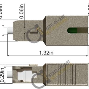 SC APC Female to SC APC Male Adapter | Port Protector | Single Mode SM 9/125 - Hybrid Fixed Type Adapter - no Loss 0dB - Fiber Optic Optical Adapter SC APC to SC APC