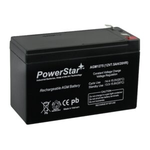 powerstar 12v 7.5ah replacement battery for apc es500 es550 ls500 rbc110 rbc2