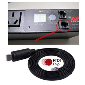 USB to RJ12 6P6C RS232 FT232RL Serial Converter APC PDU Cable for APC UPS 940-0144