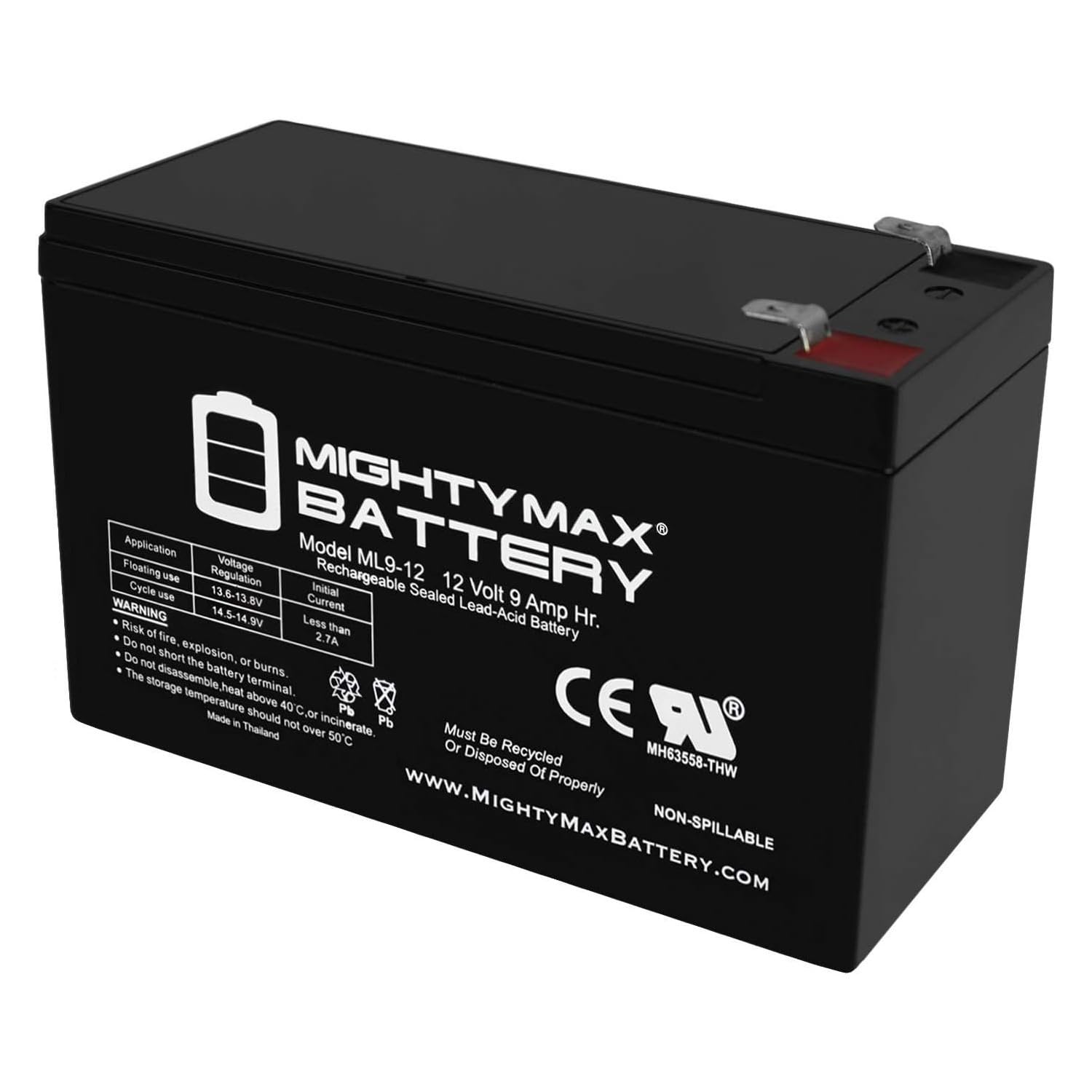 Mighty Max Battery 12V 9Ah SLA Replacement Battery for APC Back-UPS ES 650